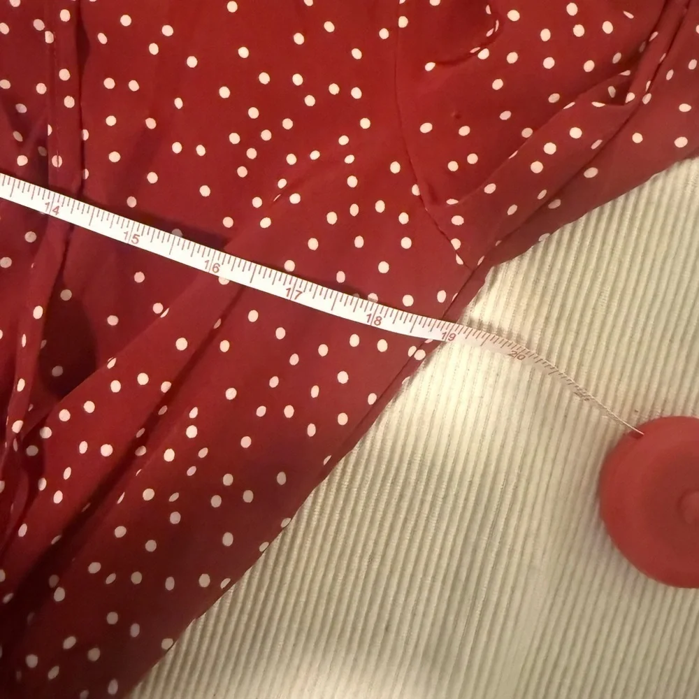 Ray’s Red White Polka Dot Long Sleeve Mini Dress Women’s Medium - Picture 2 of 6